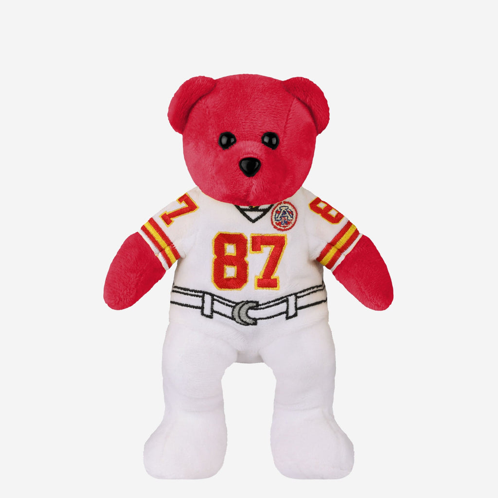 Travis Kelce Kansas City Chiefs Away Uniform Team Beans Embroidered Player Bear FOCO - FOCO.com