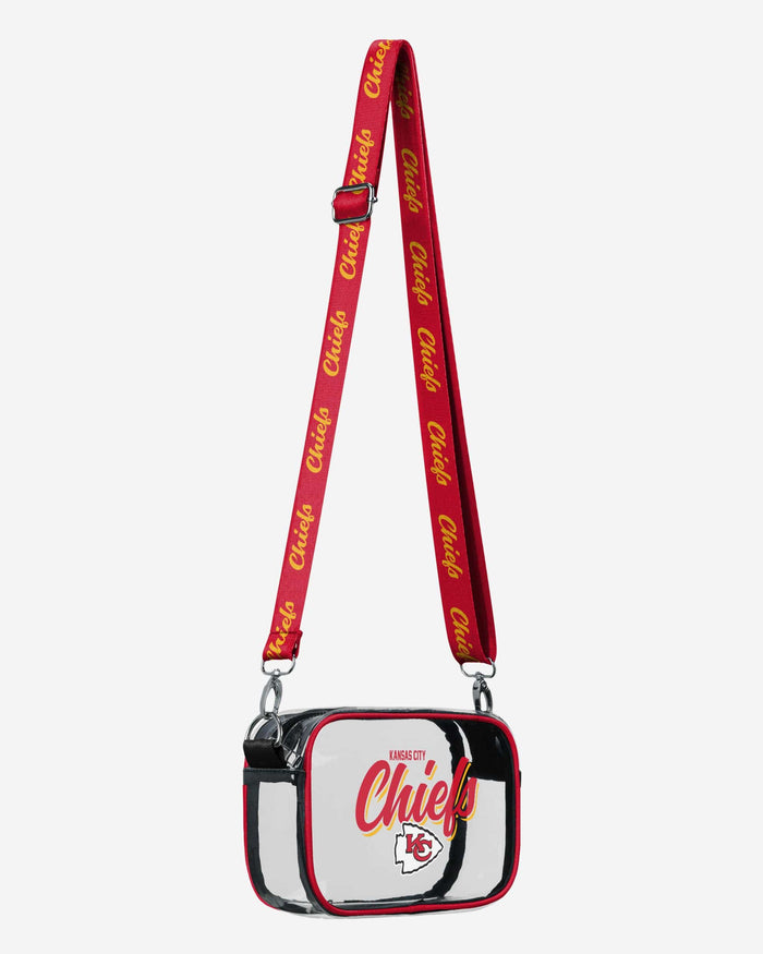 Kansas City Chiefs Monty Script Clear Crossbody Bag FOCO - FOCO.com