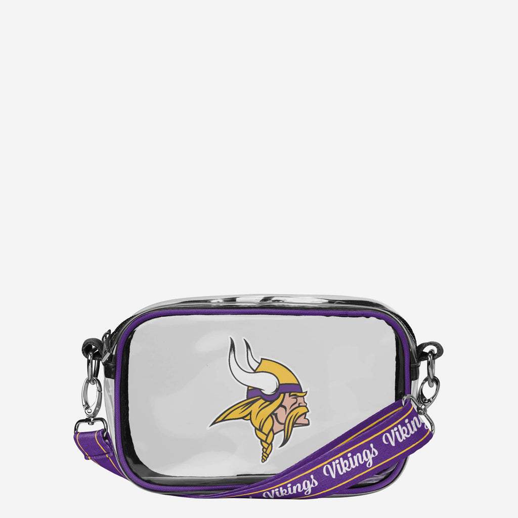 Minnesota Vikings Team Stripe Clear Crossbody Bag FOCO - FOCO.com