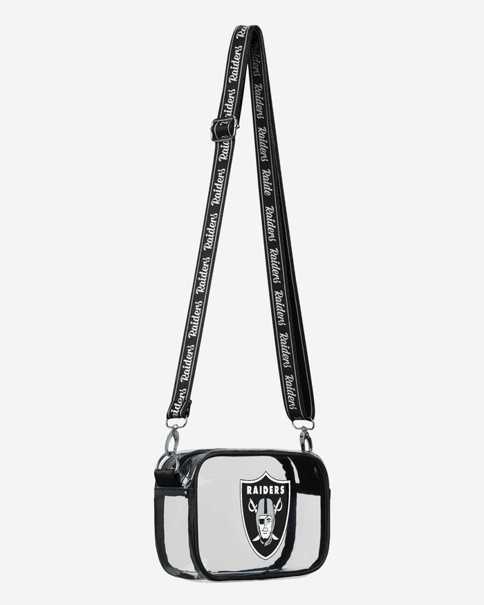 Las Vegas Raiders Team Stripe Clear Crossbody Bag FOCO - FOCO.com