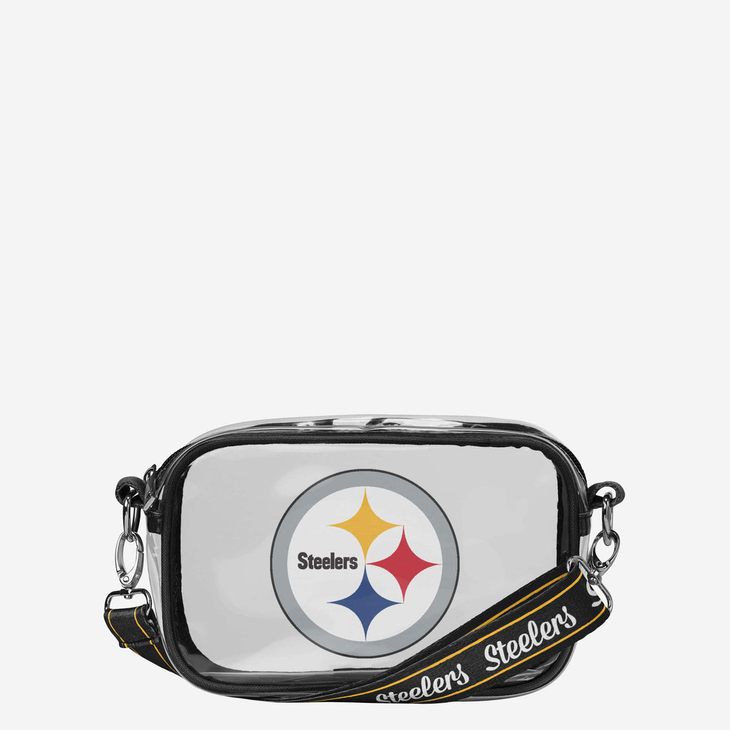 Pittsburgh Steelers Team Stripe Clear Crossbody Bag FOCO - FOCO.com