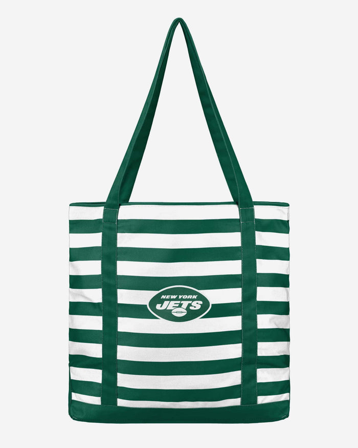 New York Jets Team Stripe Canvas Tote Bag FOCO - FOCO.com