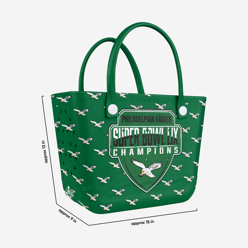 Philadelphia Eagles Super Bowl LIX Champions Kelly Green Tailgate Tote FOCO