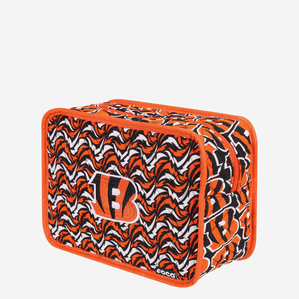 Cincinnati Bengals Quilted Printed Cosmetic Bag FOCO - FOCO.com