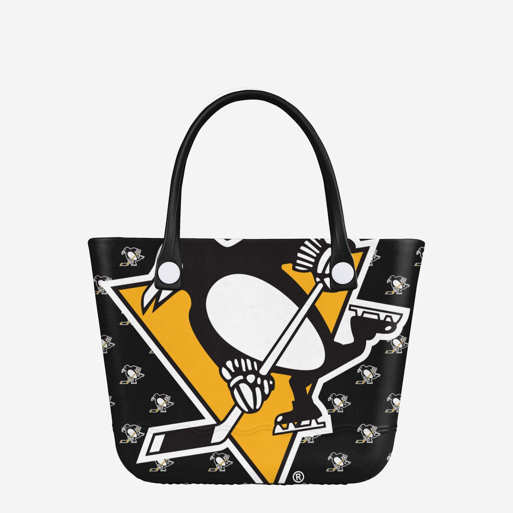 Pittsburgh Penguins Big Logo Mini Print Tailgate Tote Bag FOCO - FOCO.com