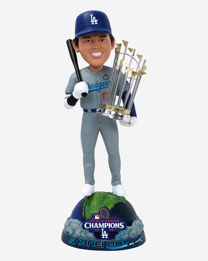 Shohei Ohtani Los Angeles Dodgers 2024 World Series Champions On Top of the World Bobblehead FOCO - FOCO.com