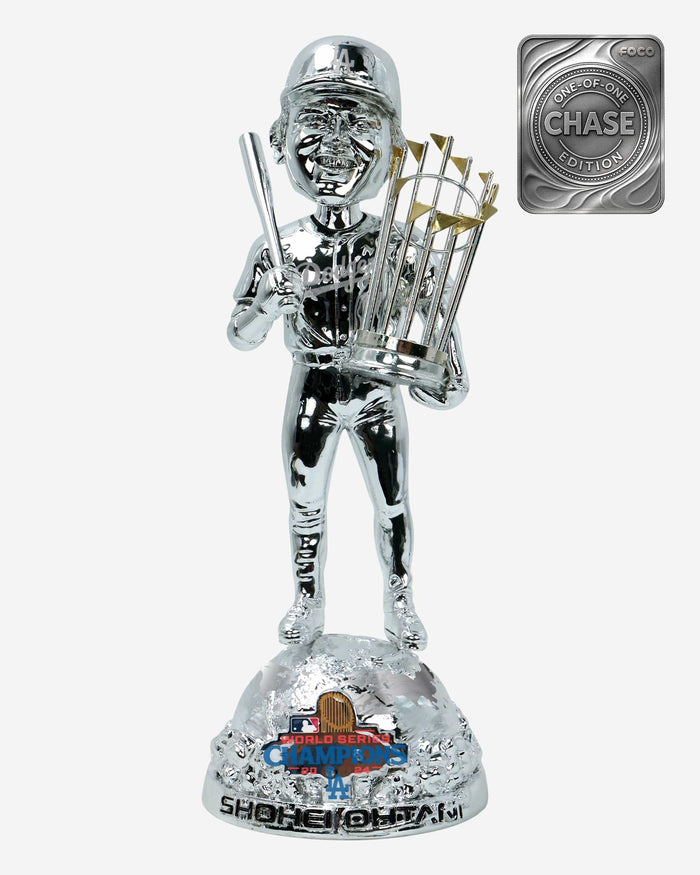 Shohei Ohtani Los Angeles Dodgers 2024 World Series Champions On Top of the World Bobblehead FOCO - FOCO.com