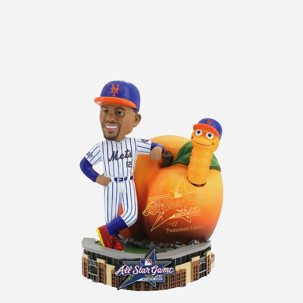 Francisco Lindor New York Mets 2025 MLB All-Star Peach Dual Bobblehead FOCO - FOCO.com