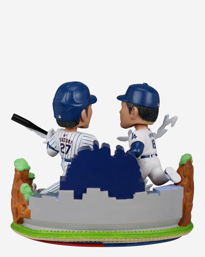Yoshinobu Yamamoto & Seiya Suzuki Los Angeles Dodgers & Chicago Cubs 2025 Tokyo Series Battle In Tokyo Dual Bobblehead FOCO - FOCO.com