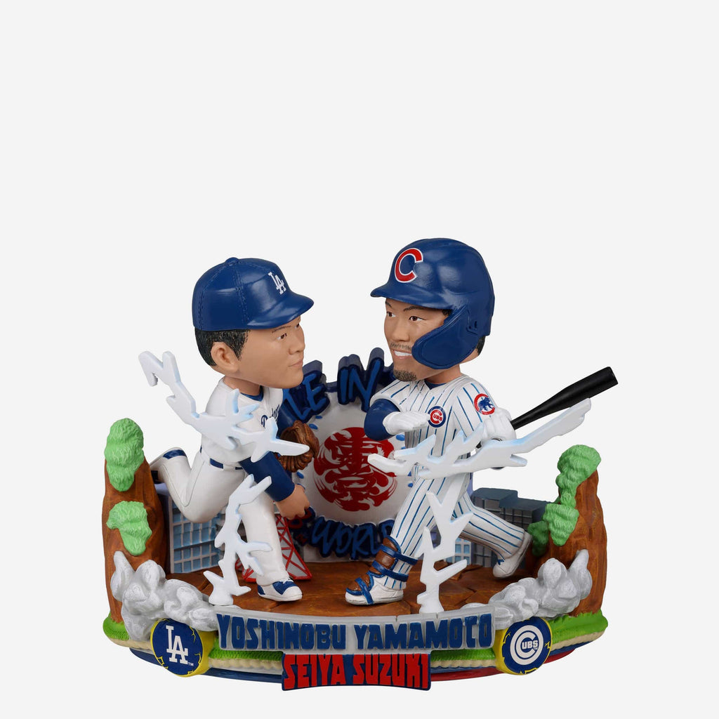 Yoshinobu Yamamoto & Seiya Suzuki Los Angeles Dodgers & Chicago Cubs 2025 Tokyo Series Battle In Tokyo Dual Bobblehead FOCO - FOCO.com