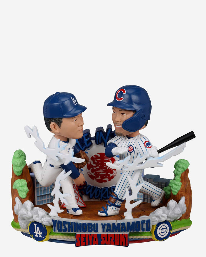 Yoshinobu Yamamoto & Seiya Suzuki Los Angeles Dodgers & Chicago Cubs 2025 Tokyo Series Battle In Tokyo Dual Bobblehead FOCO - FOCO.com