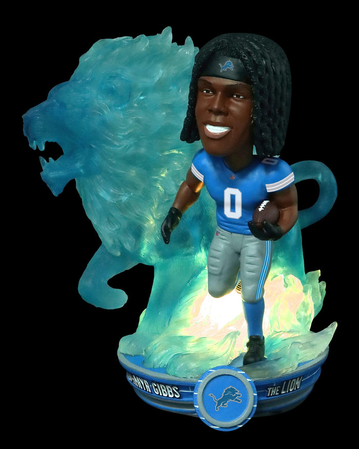 Jahmyr Gibbs Detroit Lions Lion Spirit Animal Bobblehead FOCO - FOCO.com