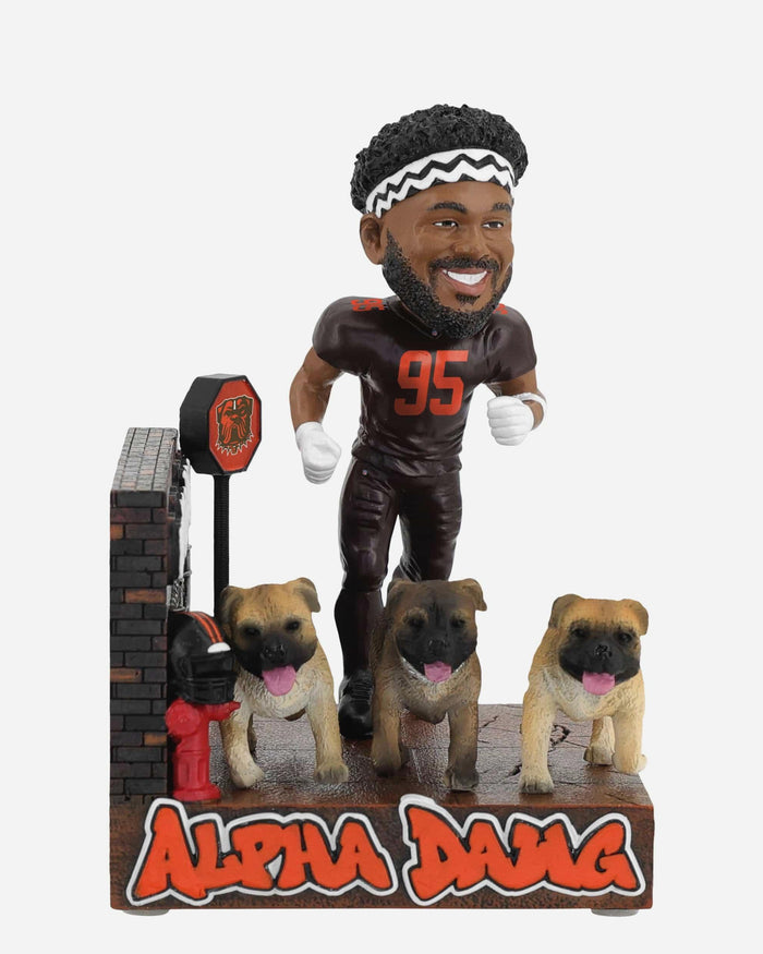 Myles Garrett Cleveland Browns Alpha Dog Alternate Uniform Bobblehead FOCO - FOCO.com