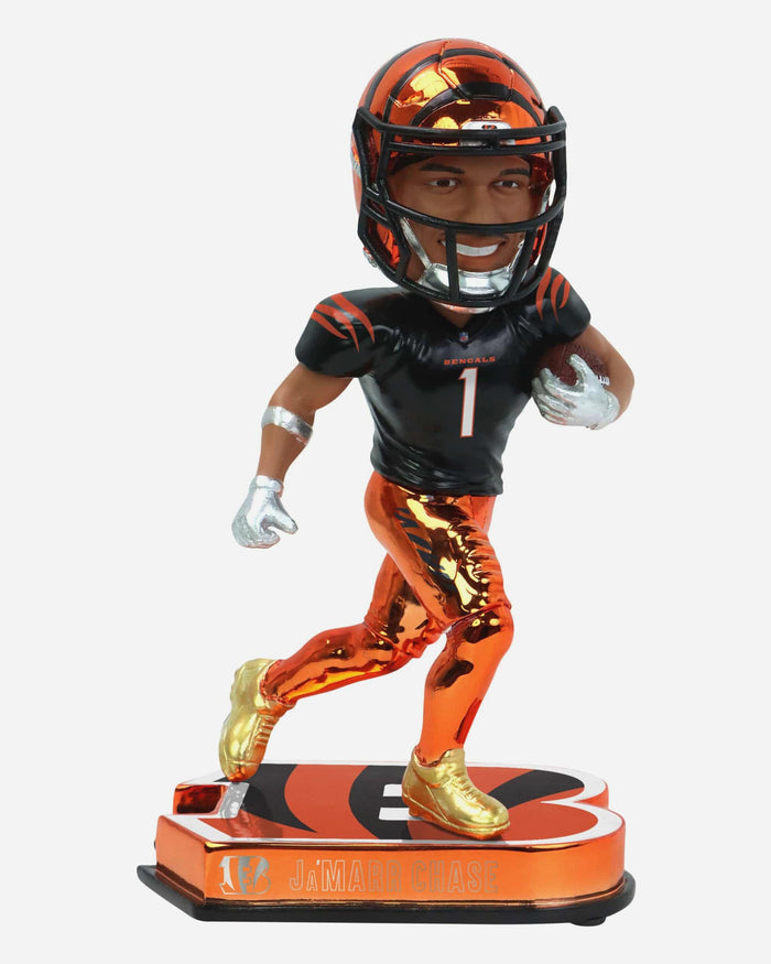 Ja'Marr Chase Cincinnati Bengals Electroplated Edition Bobblehead FOCO - FOCO.com