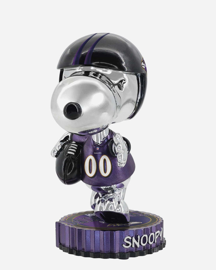Baltimore Ravens Snoopy Peanuts Electroplated Medium Bighead Bobblehead FOCO - FOCO.com