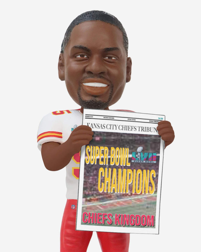 L'Jarius Sneed & Chris Jones Kansas City Chiefs Super Bowl LVIII Champions Dual Spinner Bobblehead FOCO - FOCO.com