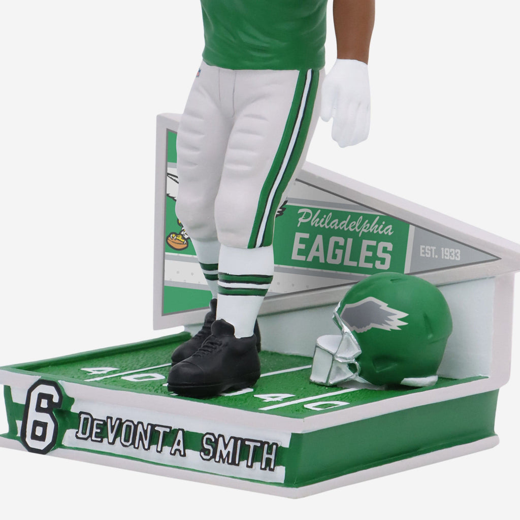 DeVonta Smith Philadelphia Eagles Retro Kelly Green Uniform Bobblehead FOCO