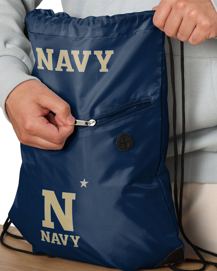 Navy Midshipmen Pocket Drawstring Backpack FOCO - FOCO.com