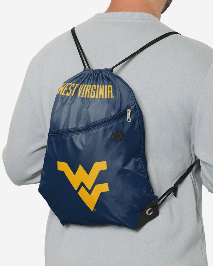 West Virginia Mountaineers Pocket Drawstring Backpack FOCO - FOCO.com