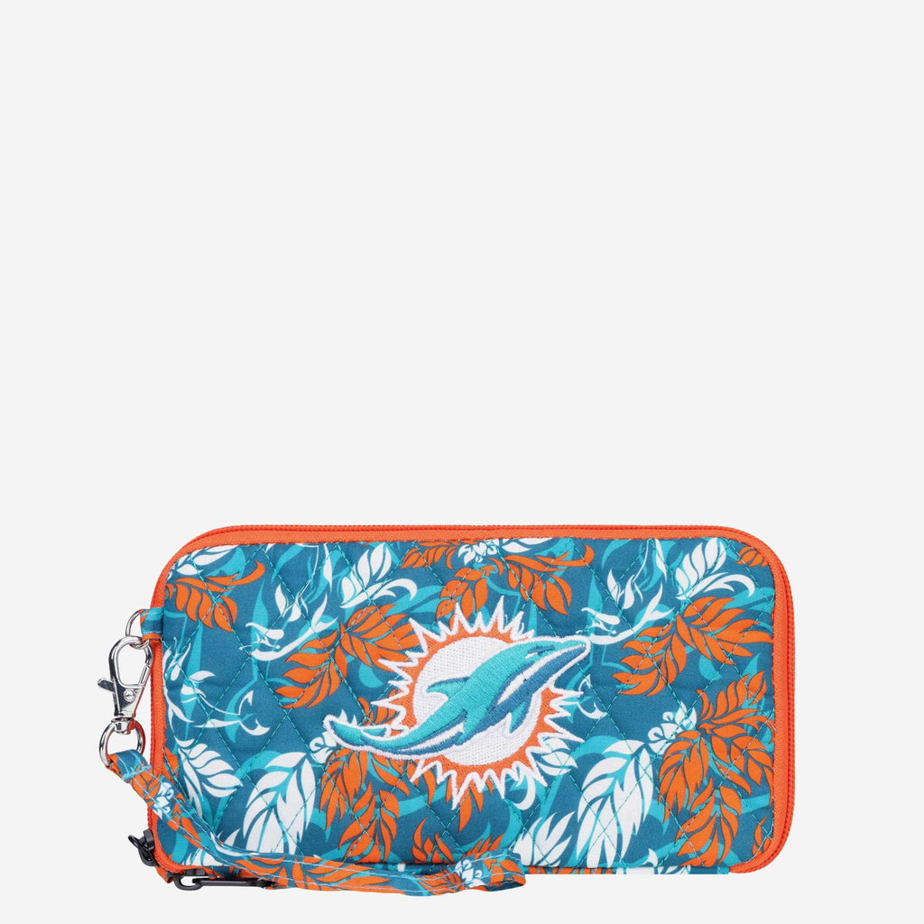 Miami Dolphins Quilted Printed Wristlet FOCO - FOCO.com