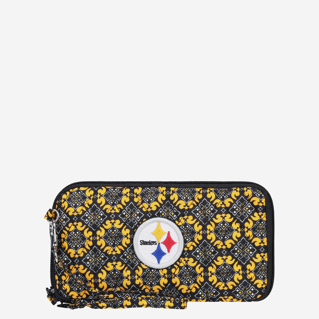 Pittsburgh Steelers Quilted Printed Wristlet FOCO - FOCO.com