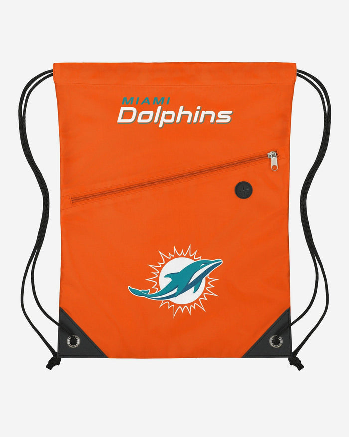 Miami Dolphins Pocket Drawstring Backpack FOCO - FOCO.com