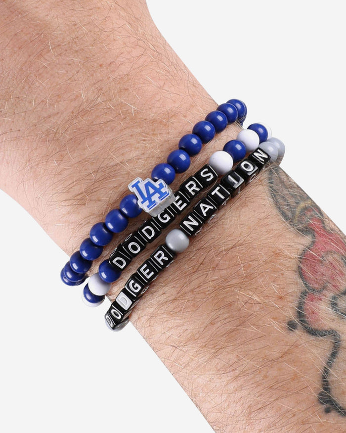 Los Angeles Dodgers 3 Pack Beaded Friendship Bracelet FOCO - FOCO.com