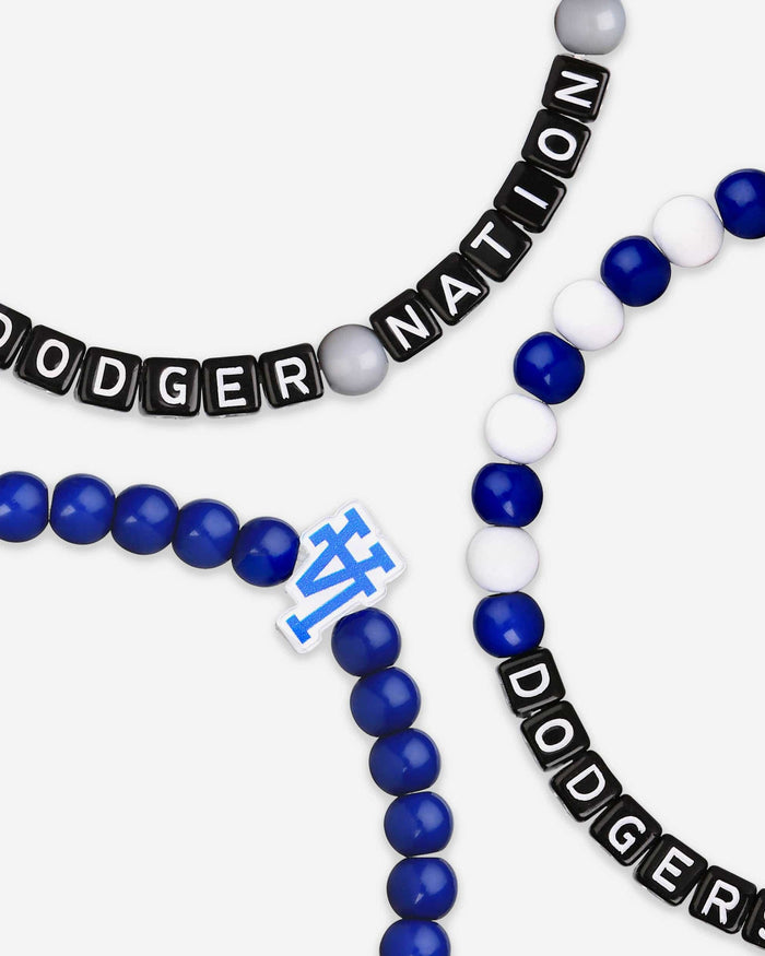Los Angeles Dodgers 3 Pack Beaded Friendship Bracelet FOCO - FOCO.com