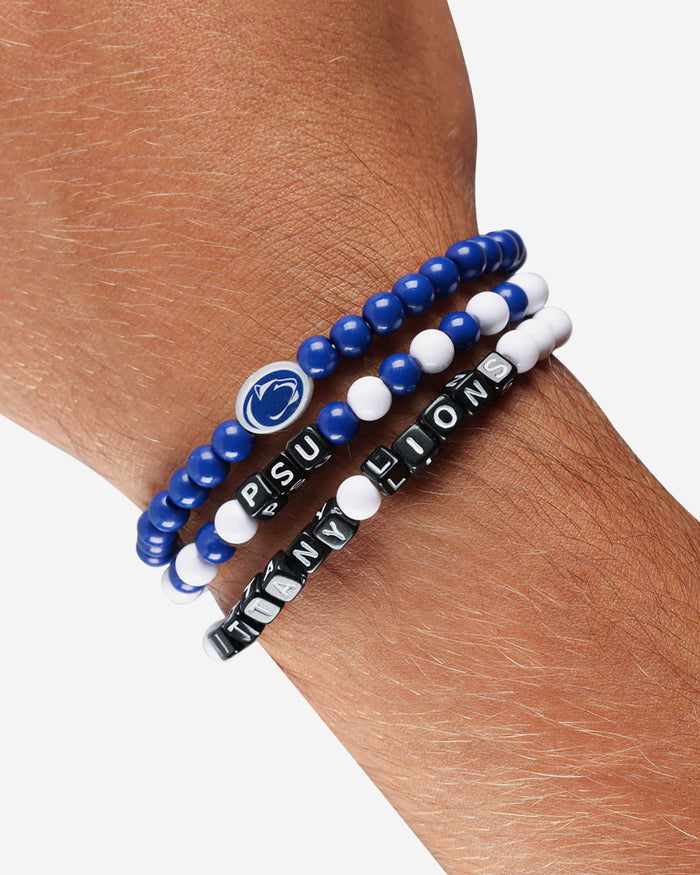 Penn State Nittany Lions 3 Pack Beaded Friendship Bracelet FOCO - FOCO.com