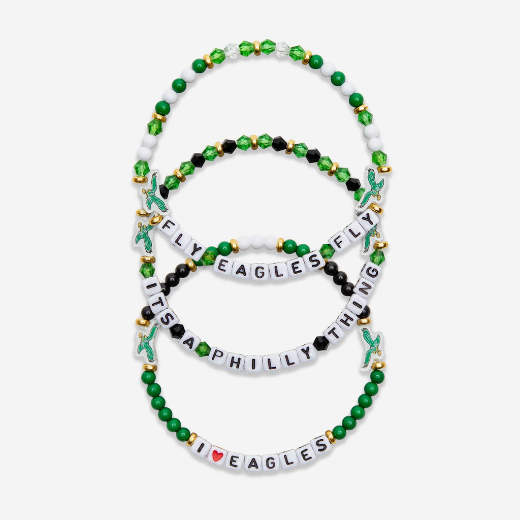 Philadelphia Eagles Retro Kelly Green 3 Pack Friendship Bracelet