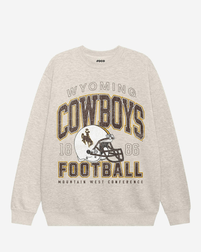 Wyoming Cowboys Varsity Crew Neck Sweatshirt FOCO S - FOCO.com