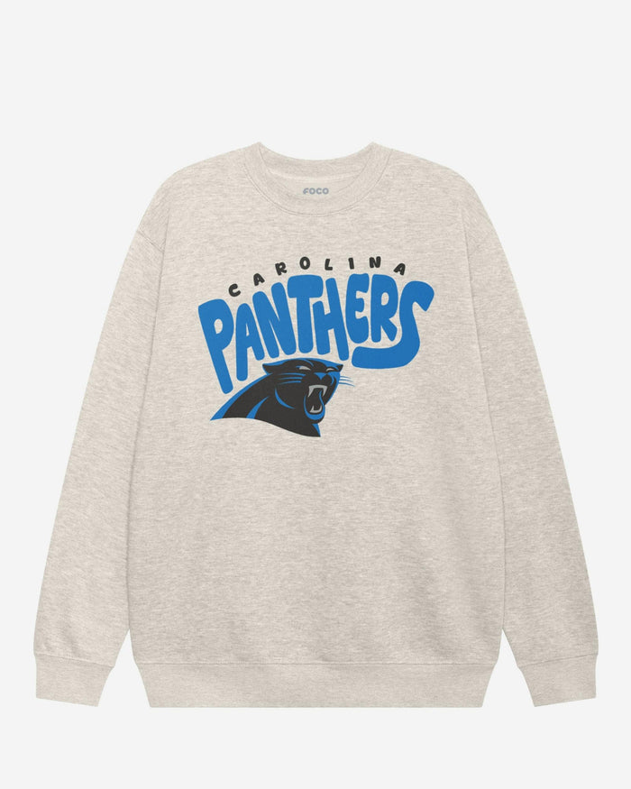 Carolina Panthers Bubble Crew Neck Sweatshirt FOCO S - FOCO.com