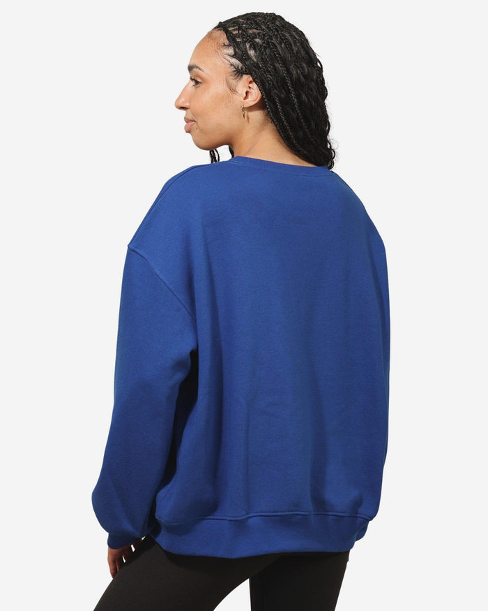 Buffalo Bills Womens Rhinestone Logo Oversized Crew Neck Sweatshirt FOCO S - FOCO.com