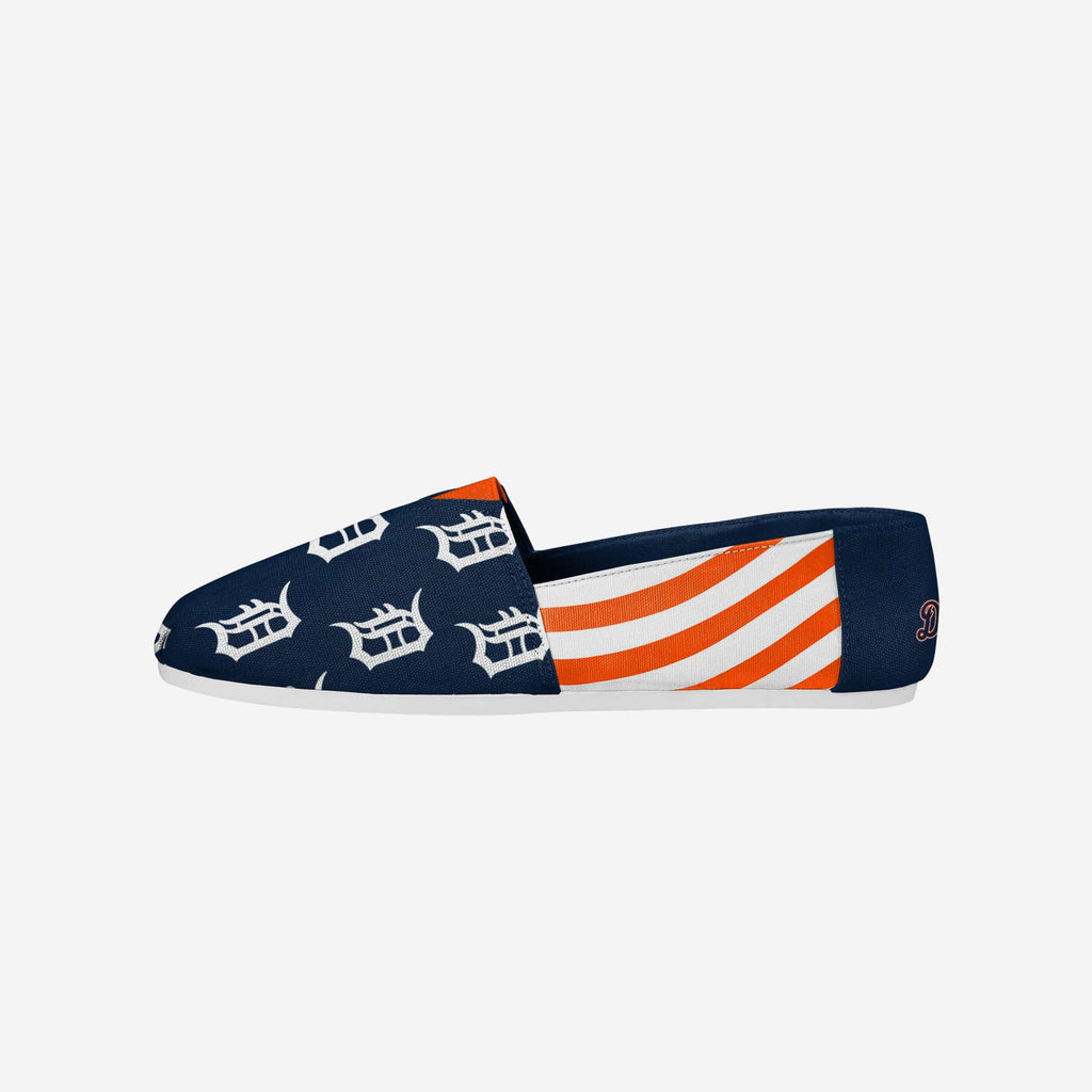 Detroit Tigers Womens Stripe Canvas Shoe FOCO 6 - FOCO.com