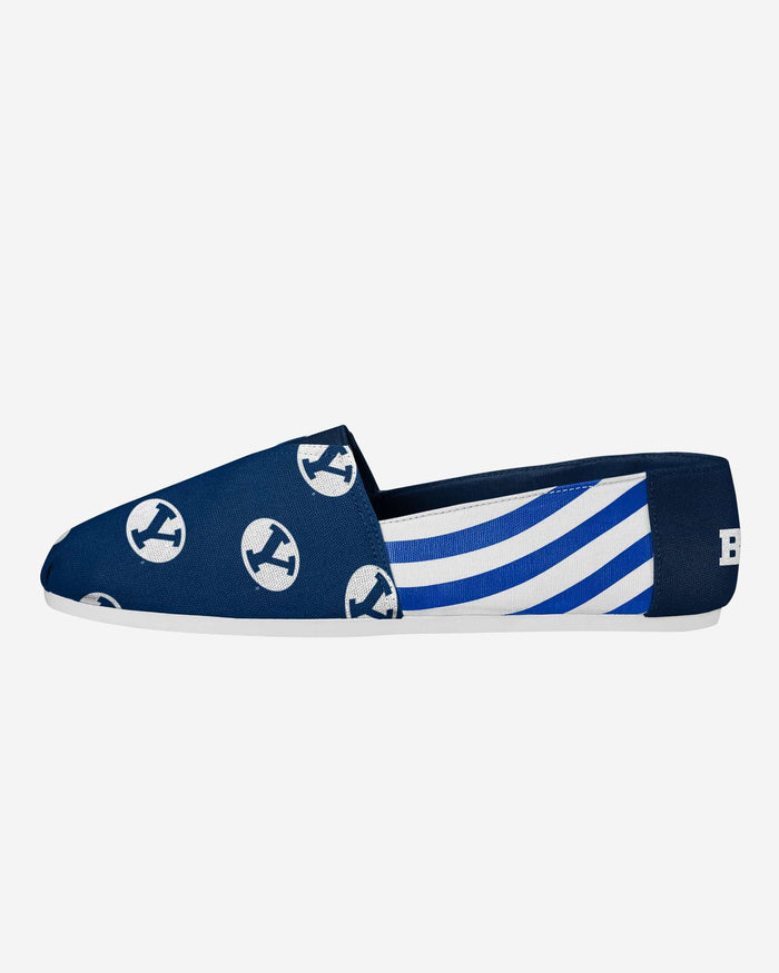 BYU Cougars Womens Stripe Canvas Shoe FOCO 6 - FOCO.com