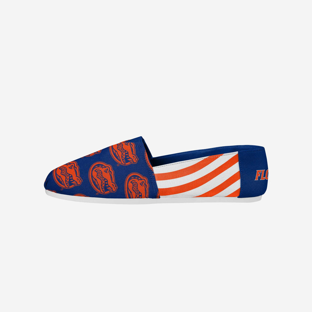 Florida Gators Womens Stripe Canvas Shoe FOCO 6 - FOCO.com