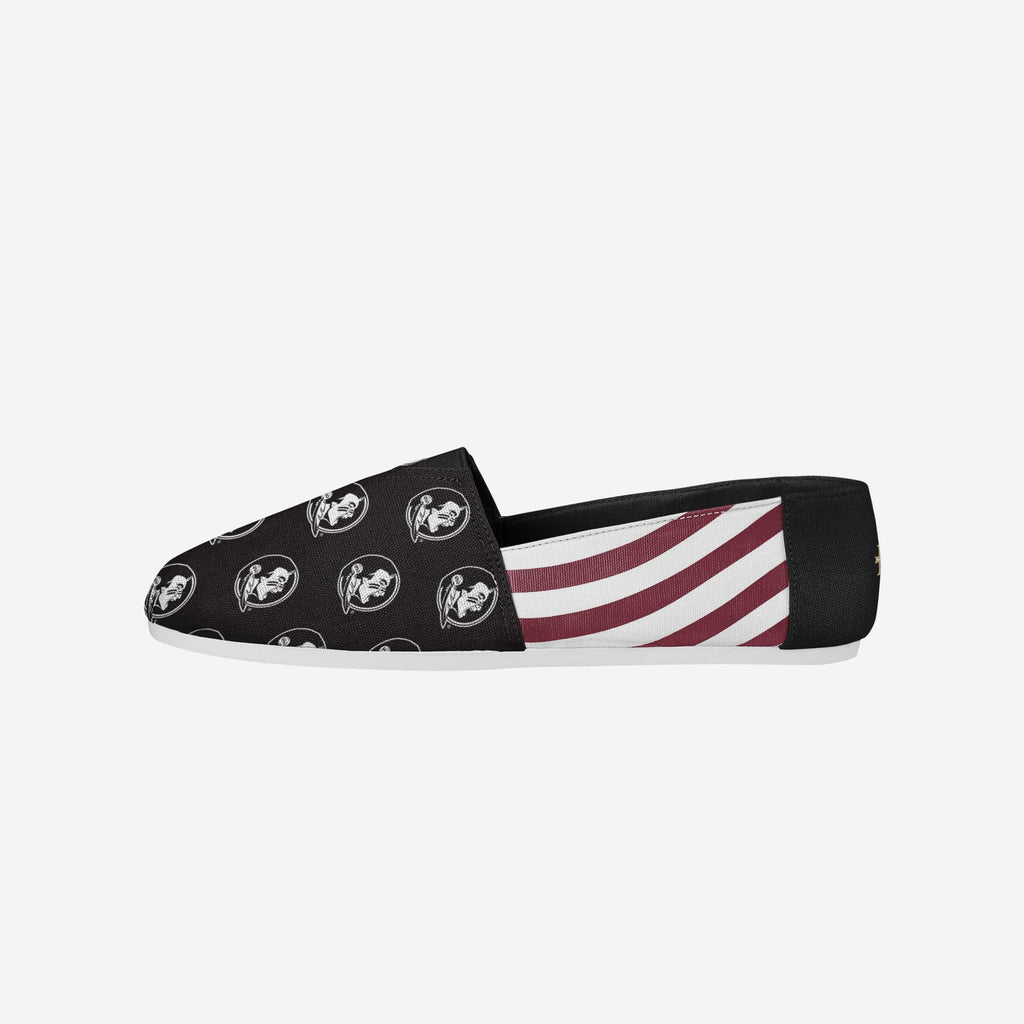 Florida State Seminoles Womens Stripe Canvas Shoe FOCO 6 - FOCO.com