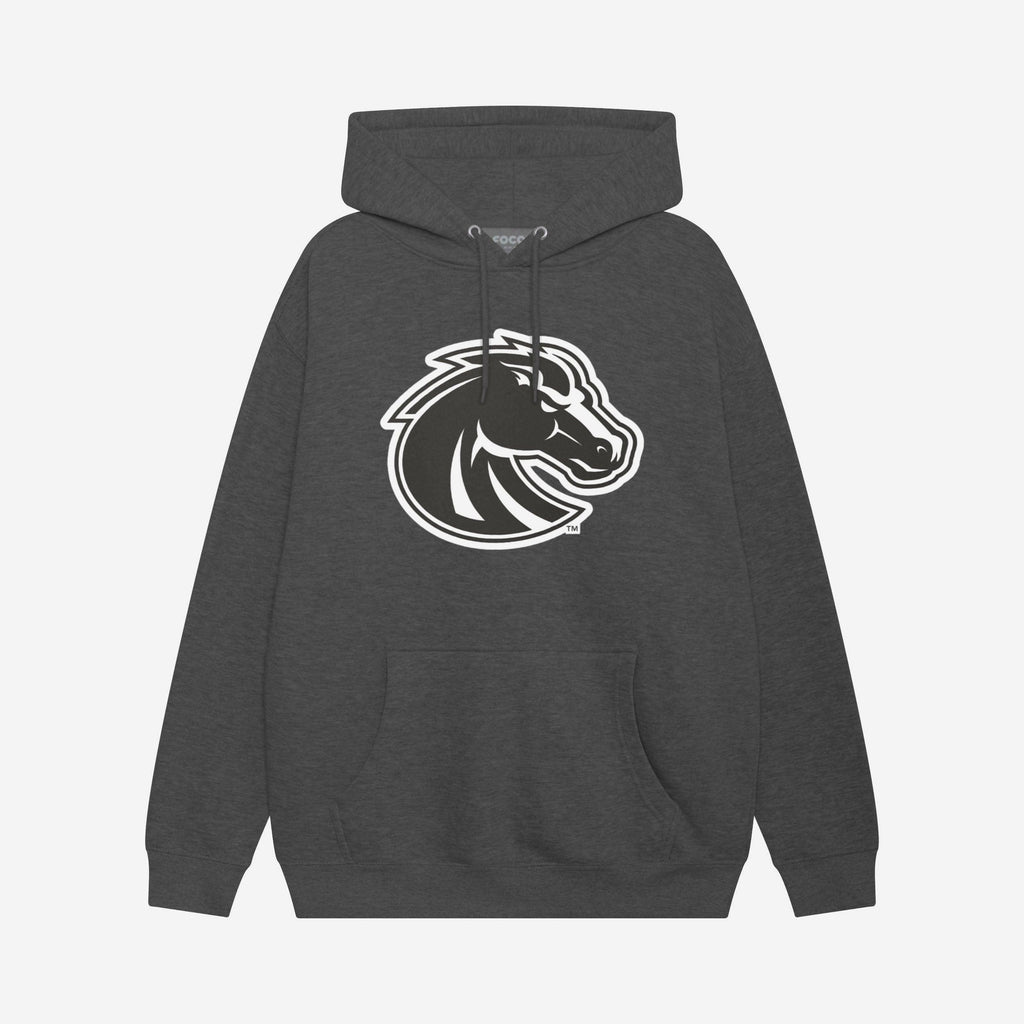 Boise State Broncos Black & White Primary Logo Hoodie FOCO S - FOCO.com