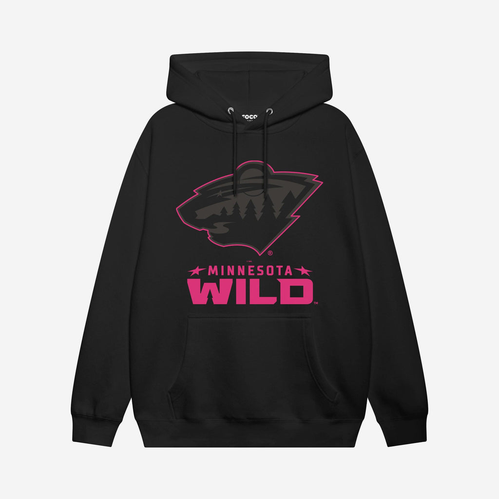 Minnesota Wild Highlight Reel Hoodie FOCO Black/Neon Pink S - FOCO.com