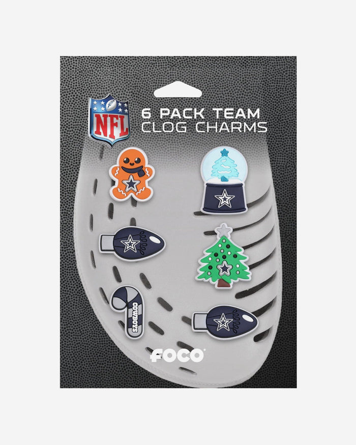 Dallas Cowboys 6 Pack Holiday Team Clog Charms FOCO - FOCO.com