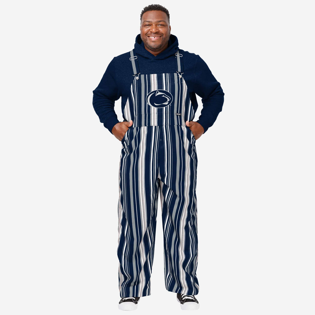 Penn State Nittany Lions Mens Hyper Stripe Bib Overalls FOCO S - FOCO.com