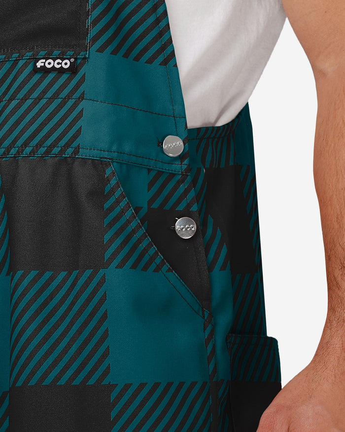 Philadelphia Eagles Mens Plaid Bib Overalls FOCO - FOCO.com