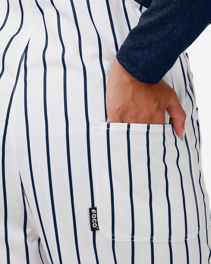Milwaukee Brewers Womens Pinstripe Bib Overalls FOCO - FOCO.com