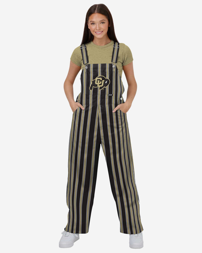 Colorado Buffaloes Womens Sideline Spirit Bib Overalls FOCO XS - FOCO.com