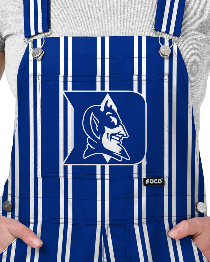 Duke Blue Devils Womens Sideline Spirit Bib Overalls FOCO XS - FOCO.com