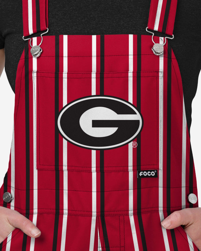 Georgia Bulldogs Womens Sideline Spirit Bib Overalls FOCO XS - FOCO.com