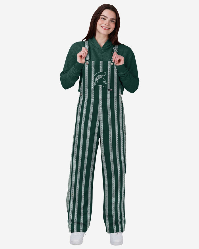 Michigan State Spartans Womens Sideline Spirit Bib Overalls FOCO XS - FOCO.com