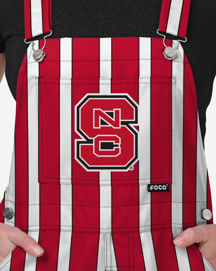 NC State Wolfpack Womens Sideline Spirit Bib Overalls FOCO XS - FOCO.com
