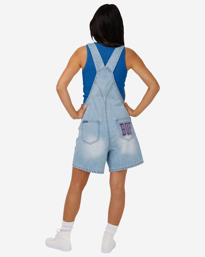 Buffalo Bills Womens Big Logo Denim Bib Shortalls FOCO - FOCO.com