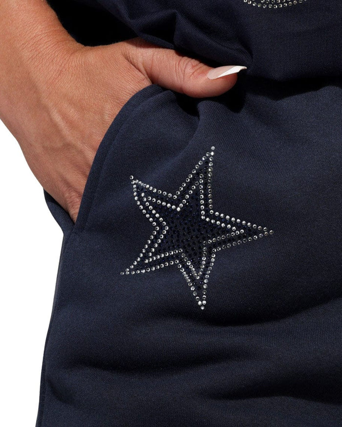 Dallas Cowboys Womens Big Wordmark Rhinestone Sweatpants FOCO S - FOCO.com